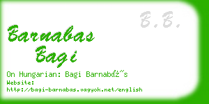 barnabas bagi business card